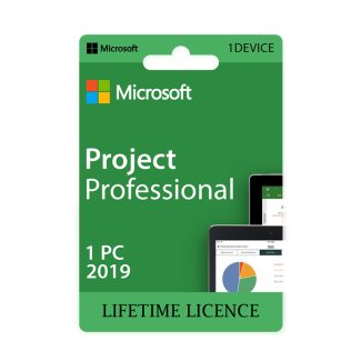 Microsoft Project Professional 2019 Product Key -Lifetime Activation, (1PC)